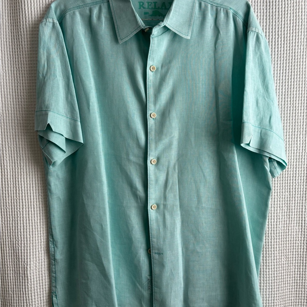 Men's Aqua Short Sleeve Shirt